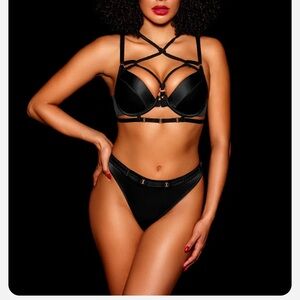 Honey Birdette Shibari Elegant Black Lingerie set